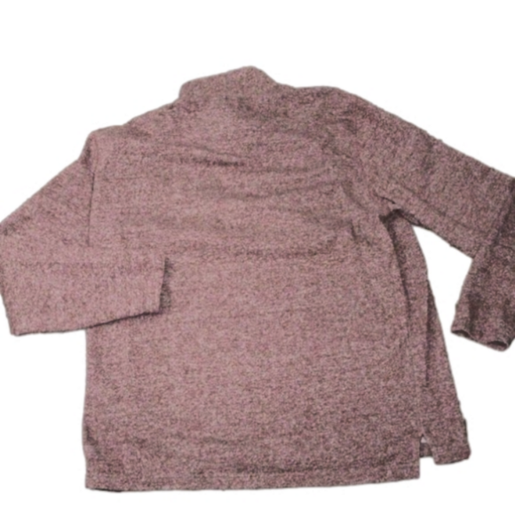 Izod Men's Brown Marble Partial Front Zip Henley Long Sleeve Size Large - Picture 5 of 5